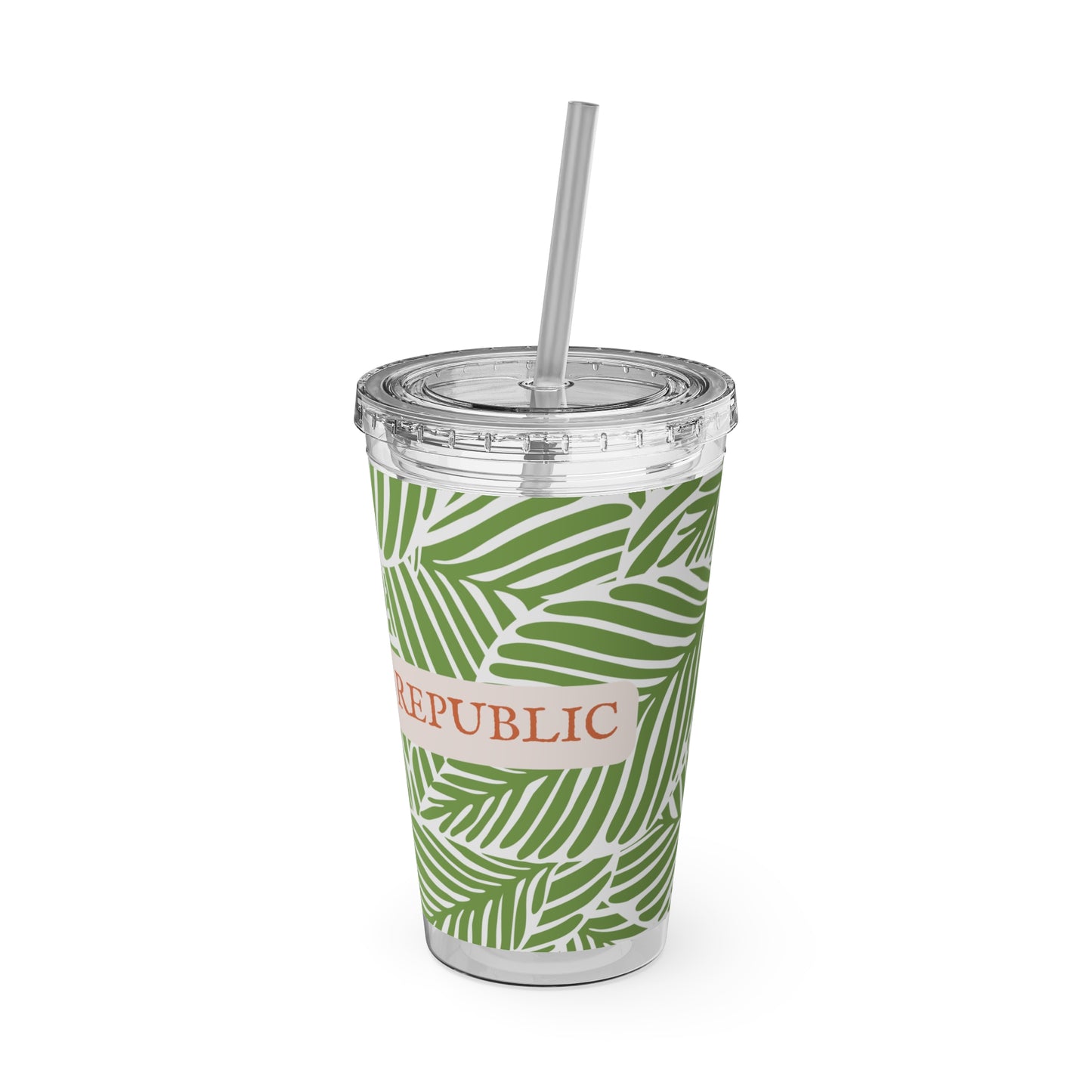 Jananican's Republic Sunsplash Tumbler with Straw, 16oz