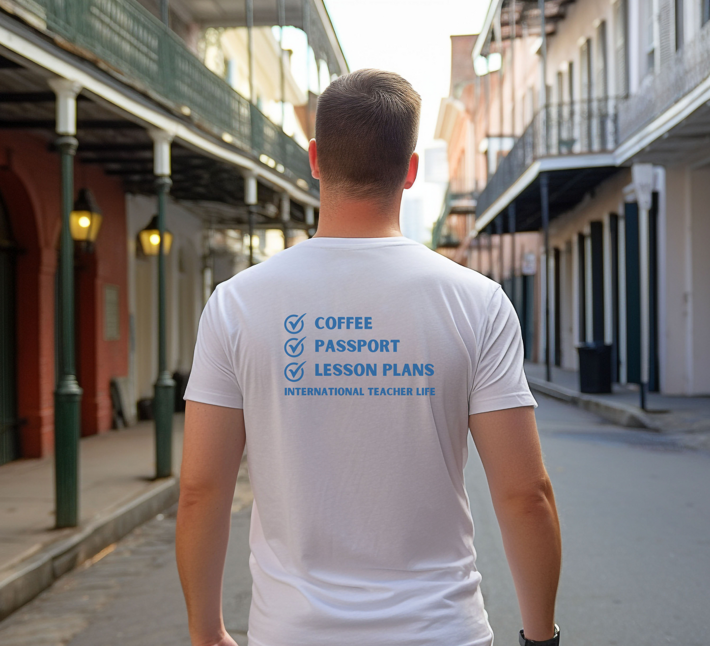 Coffee, Passport, Lesson Plans T-shirt