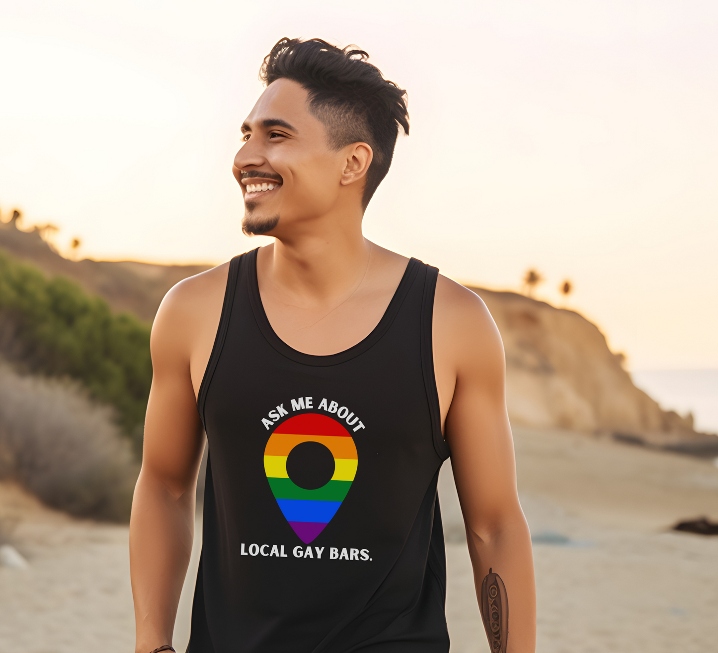 Ask Me About Local Gay Bars: Pride Travel Tank