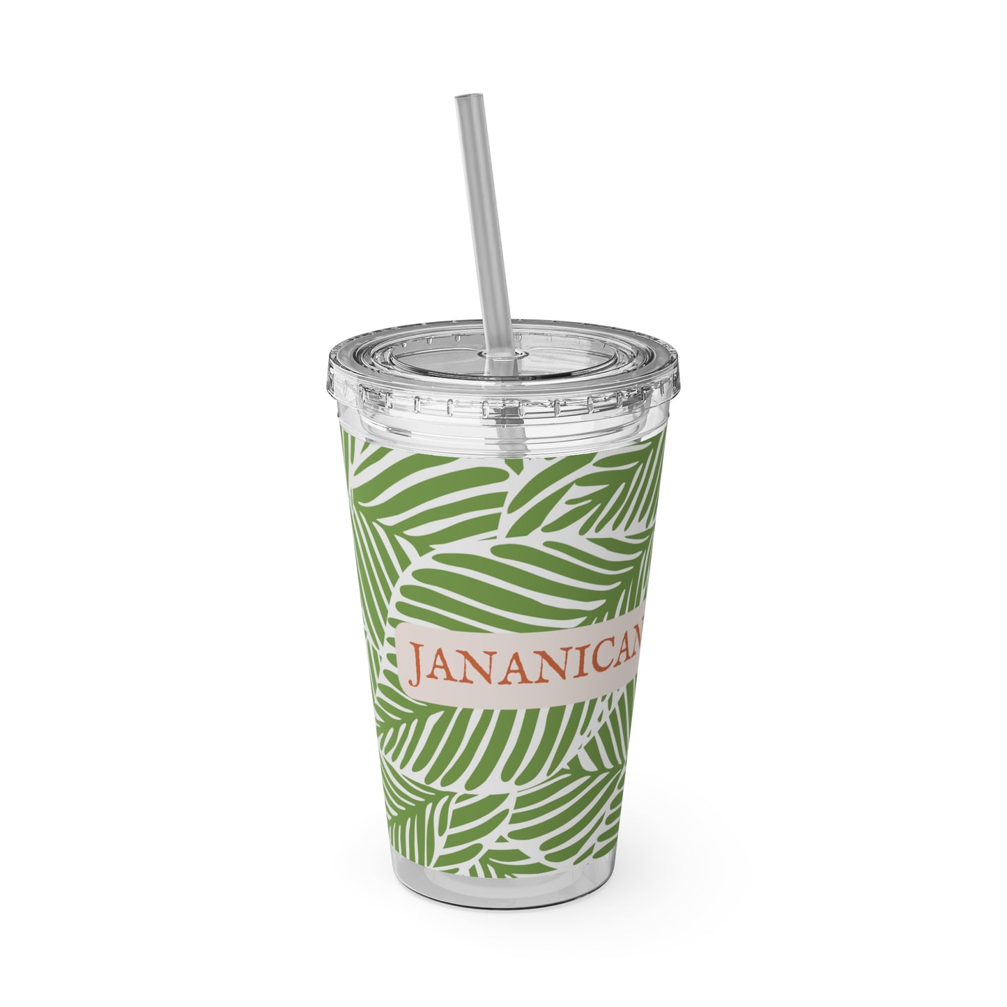 Jananican's Republic Sunsplash Tumbler with Straw, 16oz