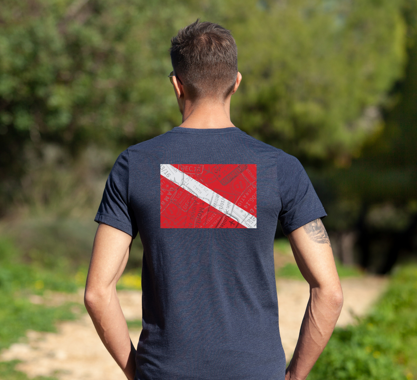 Dive Flags & Passport Stamps Tee