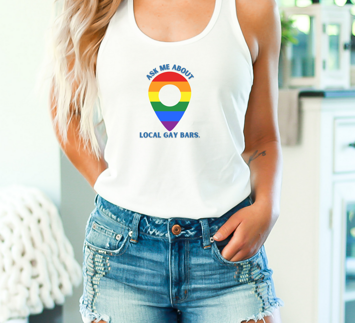 Ask Me About Local Gay Bars: Pride Travel Tank