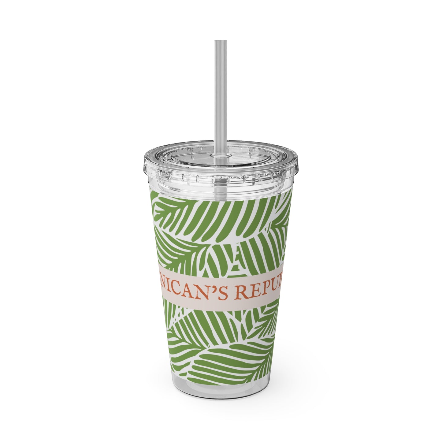 Jananican's Republic Sunsplash Tumbler with Straw, 16oz
