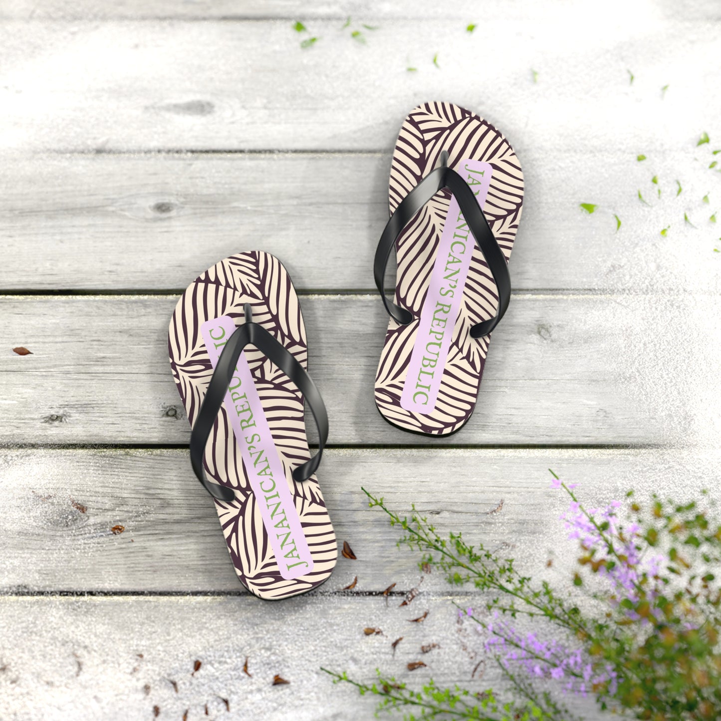 Jananican's Republic Small Flip Flops (Women's 7-8/Men's 5-6)