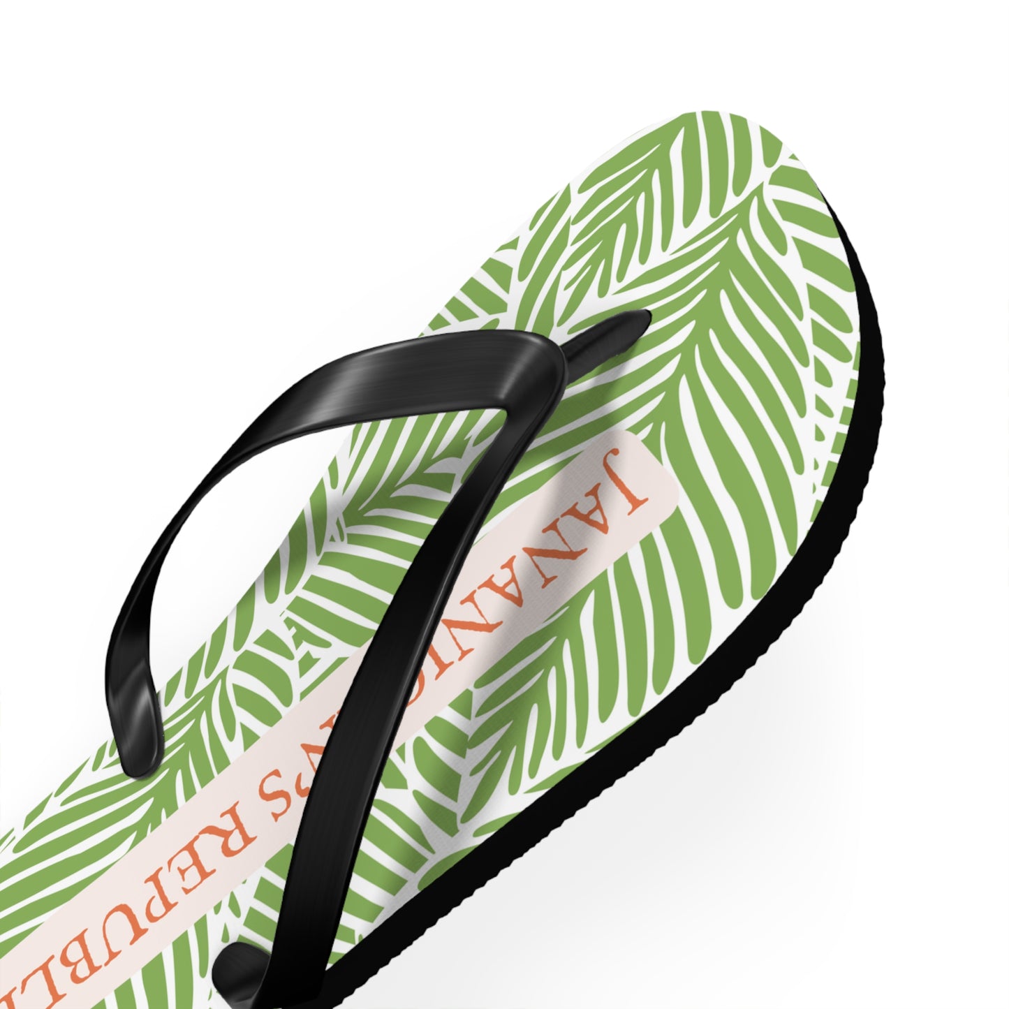 Jananican's Republic Green Medium Flip Flops (Women's 9-10/Men's 7-8)