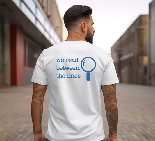 We Read Between the Lines Tee