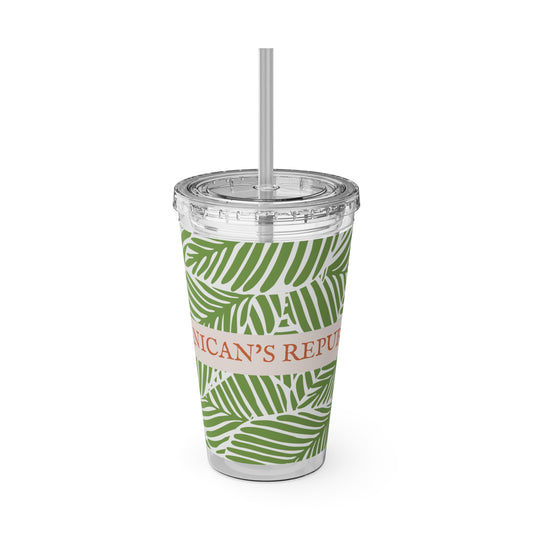 Jananican's Republic Sunsplash Tumbler with Straw, 16oz